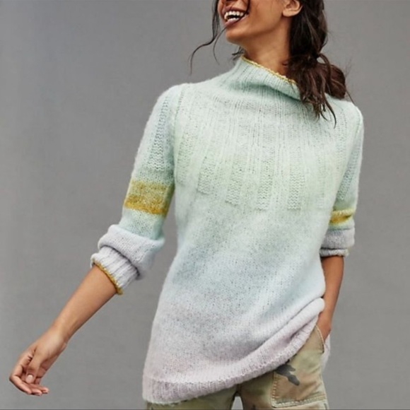 Anthropologie Perri Ombre Knit Rainbow 
